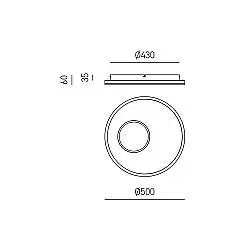 Plafoniera Moderna Melania Alluminio Bianco 2 Moduli Led 50W 3000K