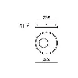 Plafoniera Moderna Melania Alluminio Bianco 2 Moduli Led 40W 3000K