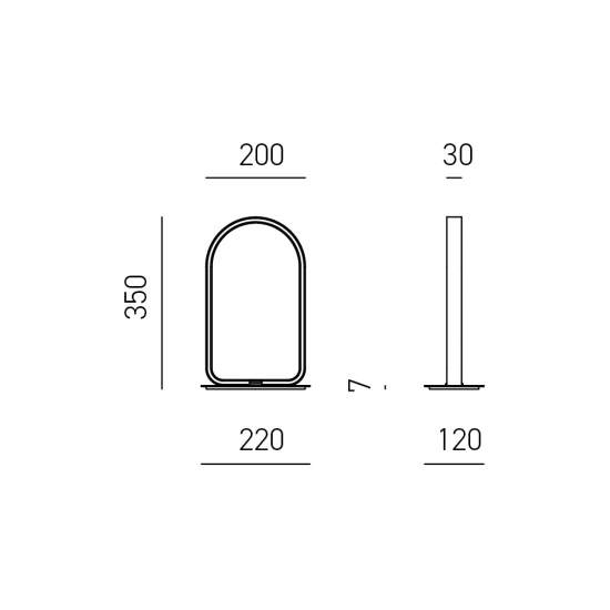Lumetto Moderno Nicole Alluminio Titanio E Silicone Bianco Led 12W NICOLE-L-T