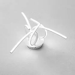 Plafoniera Moderna Tosca Alluminio E Silicone Bianco 3 Luci Led 45W 3K