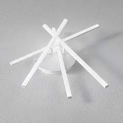 Plafoniera Moderna Tulliam Alluminio E Silicono Bianco 4 Luci Led 40W 4K