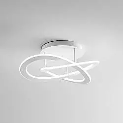 Plafoniera Moderna Yara Alluminio E Silicone Bianco Led 1 Luce 40W 3K