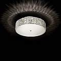 Plafoniera Contemporanea Roma Metallo-Cristallo Cromo 6 Luci 3W 3000K Luce Calda 000657