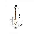 Sospensione Rustica-Country Norma Metallo Ottone Brunito 1 Luce E27 005911