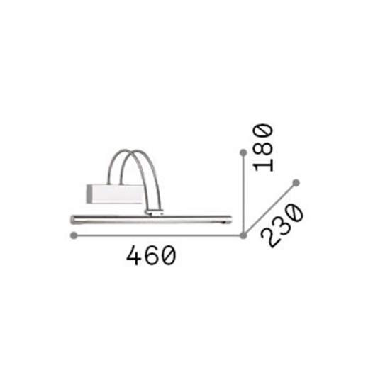 Applique Contemporanea Bow Metallo Cromo Led 4,5W Luce Calda 007045
