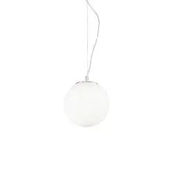 Sospensione Moderna Mapa Vetro Bianco 1 Luce E27 D20Cm