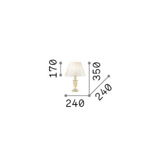 Lampade Da Scrivania - Ufficio Classico Firenze Metallo Bianco 1 Luce E14 012889