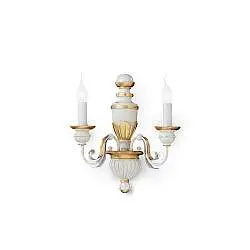 Applique Classica Firenze Materie Plastiche Bianco 2 Luci E14