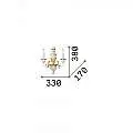 Applique Classica Firenze Materie Plastiche Bianco 2 Luci E14 012902
