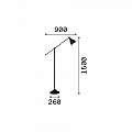 Piantana Industrial-Minimal Newton Metallo Cromo 1 Luce E27 015286