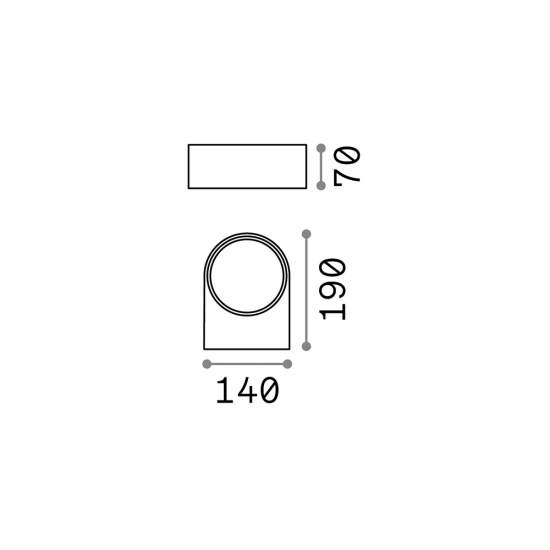 Applique Moderna Iko Metallo Antracite 1 Luce E27 018515
