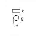Applique Moderna Iko Metallo Bianco 1 Luce E27 018522