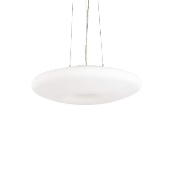 Sospensione Moderna Glory Vetro Bianco 3 Luci E27 D50Cm 019734