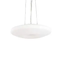 Sospensione Moderna Glory Vetro Bianco 5 Luci E27 D60