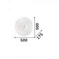 Plafoniera Moderna Glory Vetro Bianco 3 Luci E27 D50Cm 019758