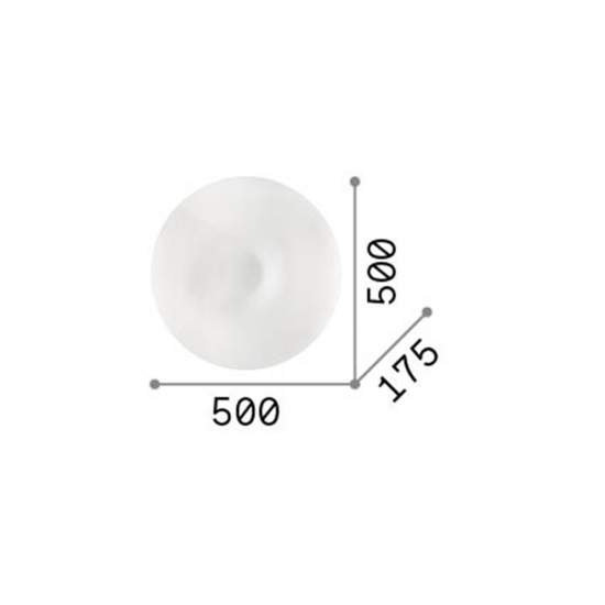 Plafoniera Moderna Glory Vetro Bianco 3 Luci E27 D50Cm 019758