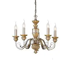 Lampadario Classico Firenze Materie Plastiche Oro 5 Luci E14