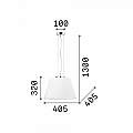 Sospensione Moderna Cylinder Metallo Bianco 1 Luce E27 025438