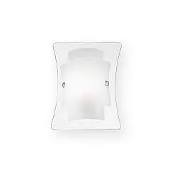 Applique Moderna Triplo Vetro Bianco 1 Luce E27