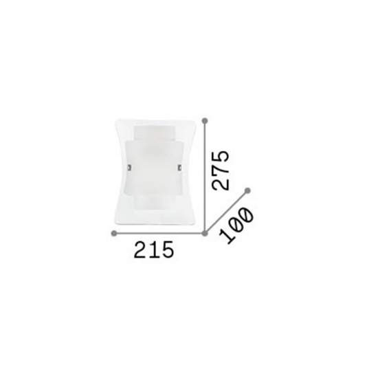 Applique Moderna Triplo Vetro Bianco 1 Luce E27 026473