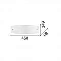 Applique Moderna Ali Vetro Bianco 2 Luci E27 026558
