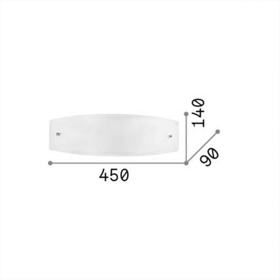 Applique Moderna Ali Vetro Bianco 2 Luci E27 026558