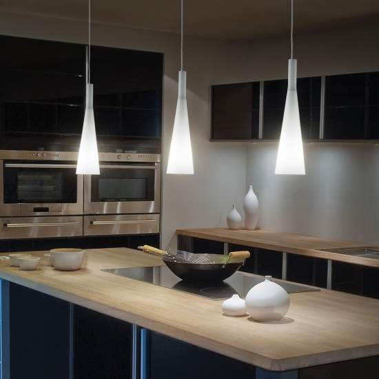 Sospensione Moderna Milk Vetro Bianco 1 Luce E27 026787