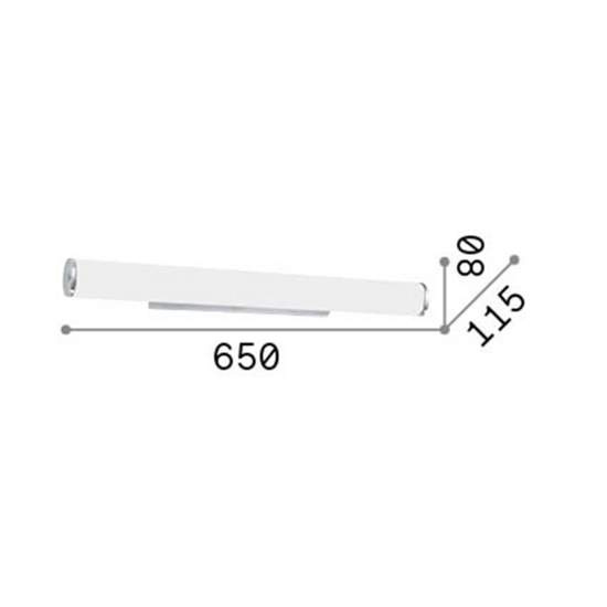 Applique Moderna Camerino Metallo Bianco 4 Luci E14 027104