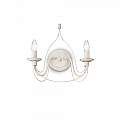 Applique Shabby Chic-Provenzale Corte Metallo Bianco 2 Luci E14 028460