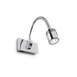 Applique Moderna Dynamo Metallo Cromo Flessibile Led 3W 4000K