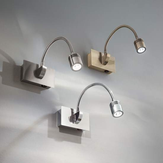 Applique Moderna Dynamo Metallo Cromo Flessibile Led 3W 4000K 031460