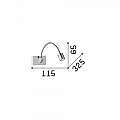 Applique Moderna Dynamo Metallo Cromo Flessibile Led 3W 4000K 031460
