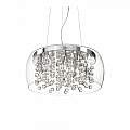 Sospensione Moderna Audi-80 Metallo Trasparente 8 Luci G9 3W 3000K Luce Calda 031750
