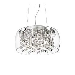 Sospensione Moderna Audi-80 Metallo Trasparente 8 Luci G9 3W 3000K Luce Calda