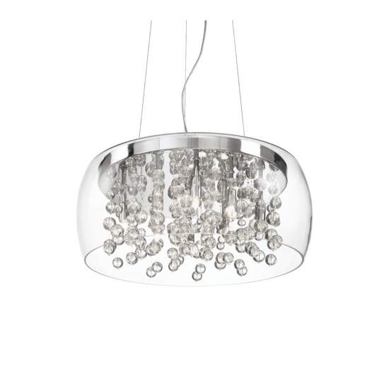 Sospensione Moderna Audi-80 Metallo Trasparente 8 Luci G9 3W 3000K Luce Calda 031750