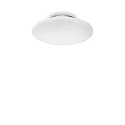 Plafoniera Moderna Smarties Vetro Bianco 2 Luci E27