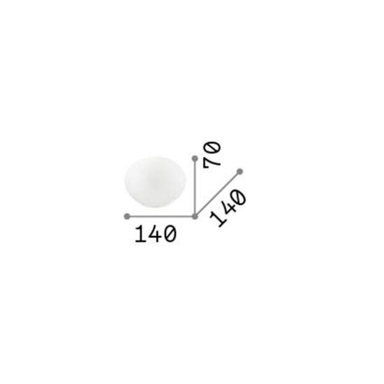 Lampada Da Scrivania-Ufficio Moderna Smarties Vetro Bianco 1 Luce G9 3W 3000K 032078