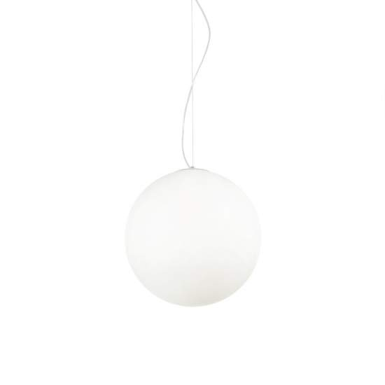 Sospensione Moderna Mapa Vetro Acidato Bianco 1 Luce E27 D40Cm 032139