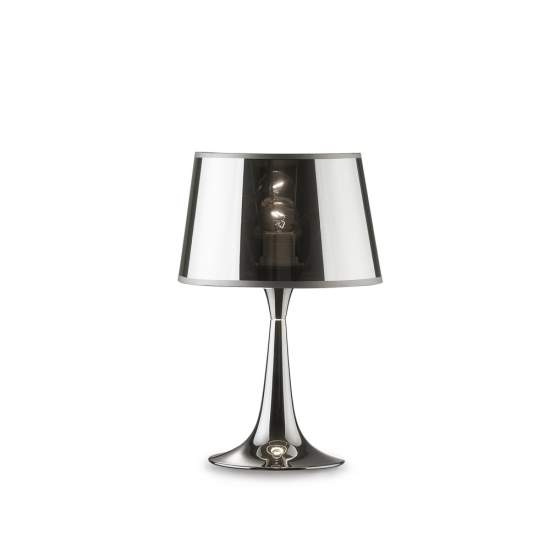 Lampada Da Scrivania-Ufficio Moderna London Metallo Cromo 1 Luce E27 Small 032368