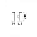 Applique Moderna Gun Alluminio Cromo 2 Luci Gu10 033013