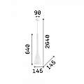 Sospensione Moderna Flut Vetro Bianco 1 Luce E27 Big 035666