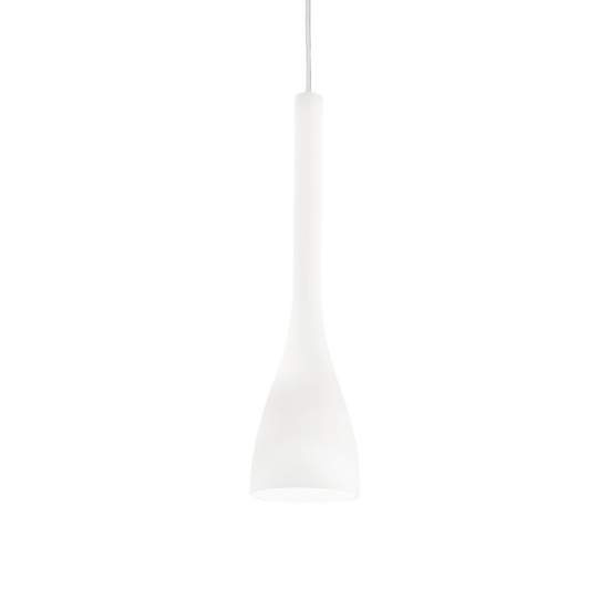 Sospensione Moderna Flut Vetro Bianco 1 Luce E14 Small 035697