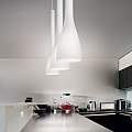 Sospensione Moderna Flut Vetro Bianco 1 Luce E14 Small 035697