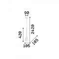 Sospensione Moderna Flut Vetro Nero 1 Luce E14 Small 035710