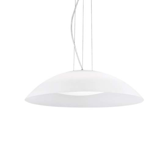 Sospensione Moderna Lena Vetro Bianco 3 Luci E27 D64Cm 035727