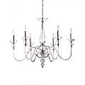 Lampadario Classico Doge Vetro Trasparente 6 Luci E14 044422
