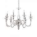 Lampadario Classico Doge Vetro Trasparente 9 Luci E14 044453