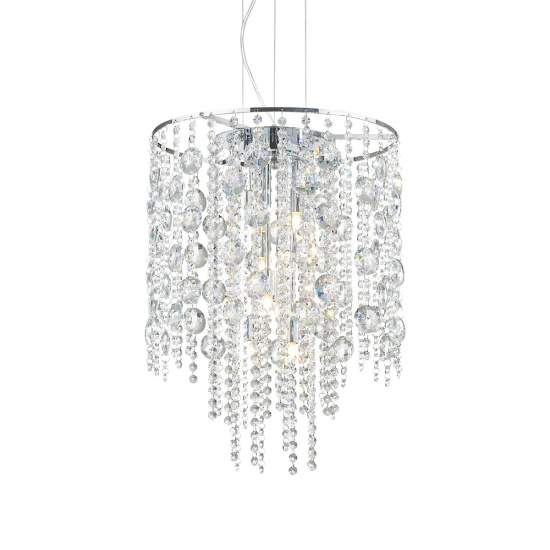 Lampadario Classico Evasione Vetro Cromo 8 Luci G9 3W 3000K Luce Calda 044774