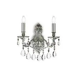 Applique Classica Gioconda Metallo-Cristallo Argento 2 Luci E14