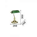 Lampade Da Scrivania - Ufficio Classico Lawyer Metallo Ottone Brunito 1 Luce E27 045030